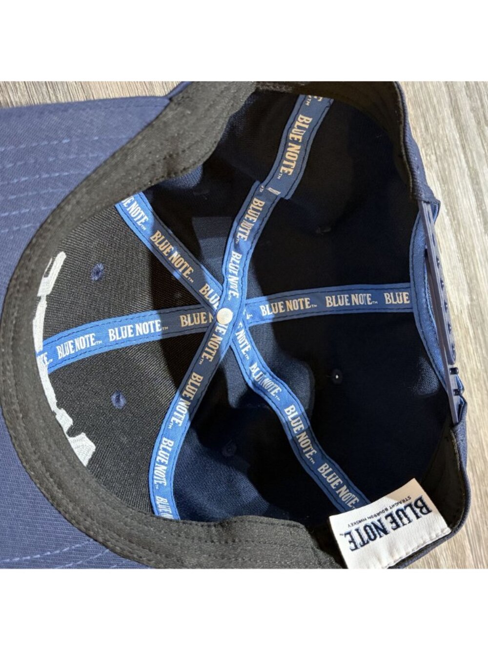 Blue Note Straight Bourbon Whiskey Adjustable Mesh Back Baseball Cap Navy Blue - Picture 10 of 13